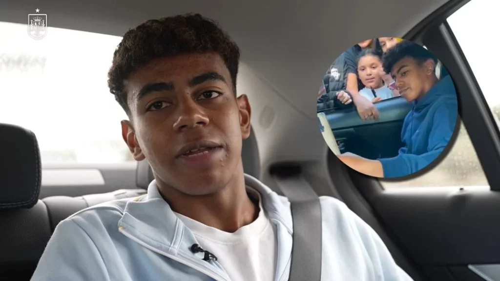 Lamine Yamal sube un vídeo a sus redes sociales viajando sin cinturón de seguridad: Esto es lo que le puede ocurrir 4 Motor16 Lamine Yamal con cinturón de seguridad
