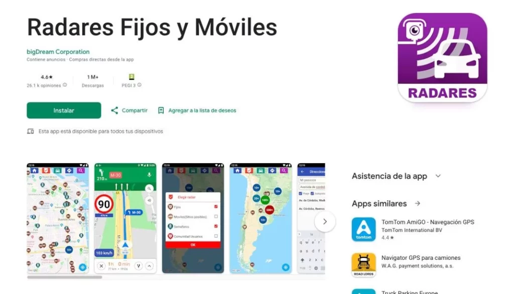 Radares Fijos y Moviles aplicacion app 1 Motor16