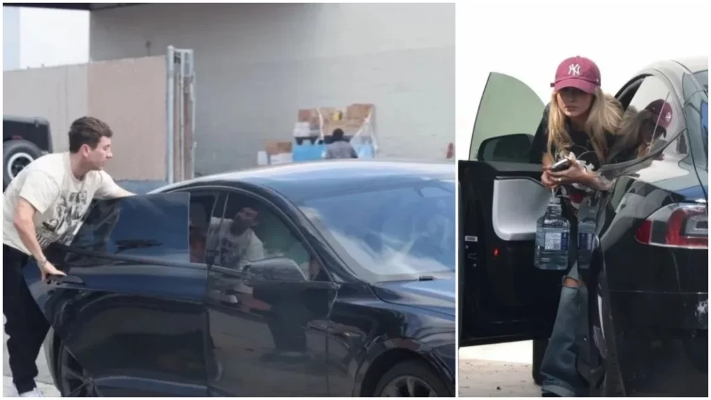 Un Tesla convertido en el nido de amor de la pareja más cool de Hollywood 1 Motor16 Desde que son pareja, el Tesla se volvió en su nido de amor