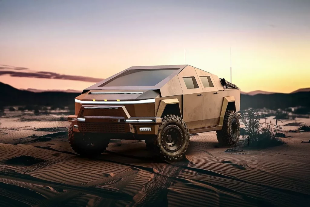 El Tesla Cybertruck se prepara para la guerra: Literal 3 Motor16 2024 Tesla Cybertruck. Sting blindado. Imagen exterior.