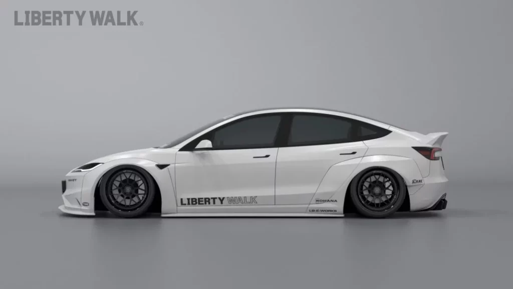 Así es el Tesla Model 3 imaginado por Liberty Walk 7 Motor16 2024 Liberty Walk Tesla Model 3 6 Motor16