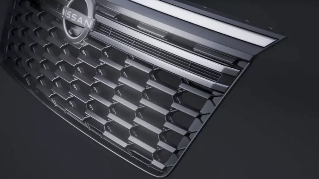 2024 Nissan Patrol. Teaser. Imagen parrilla.