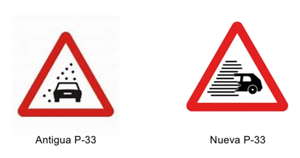 Carné de conducir: estas son las preguntas más falladas 2 Motor16 Senales P 33 antigua y nueva Motor16