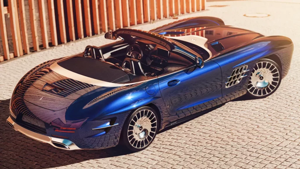Saoutchik nos hace soñar con el regreso del legendario Mercedes-Benz 300 SL 1 Motor16 2024 Saoutchik 300 GTC Roadster. Imagen trasera.