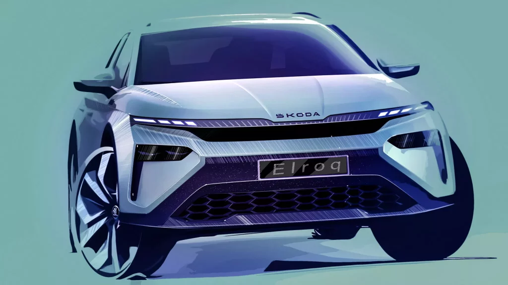 Skoda Elroq: Sigue desvelando detalles antes de su presentación en octubre 1 Motor16 2024 Skoda Elroq Teaser. Imagen delantera.