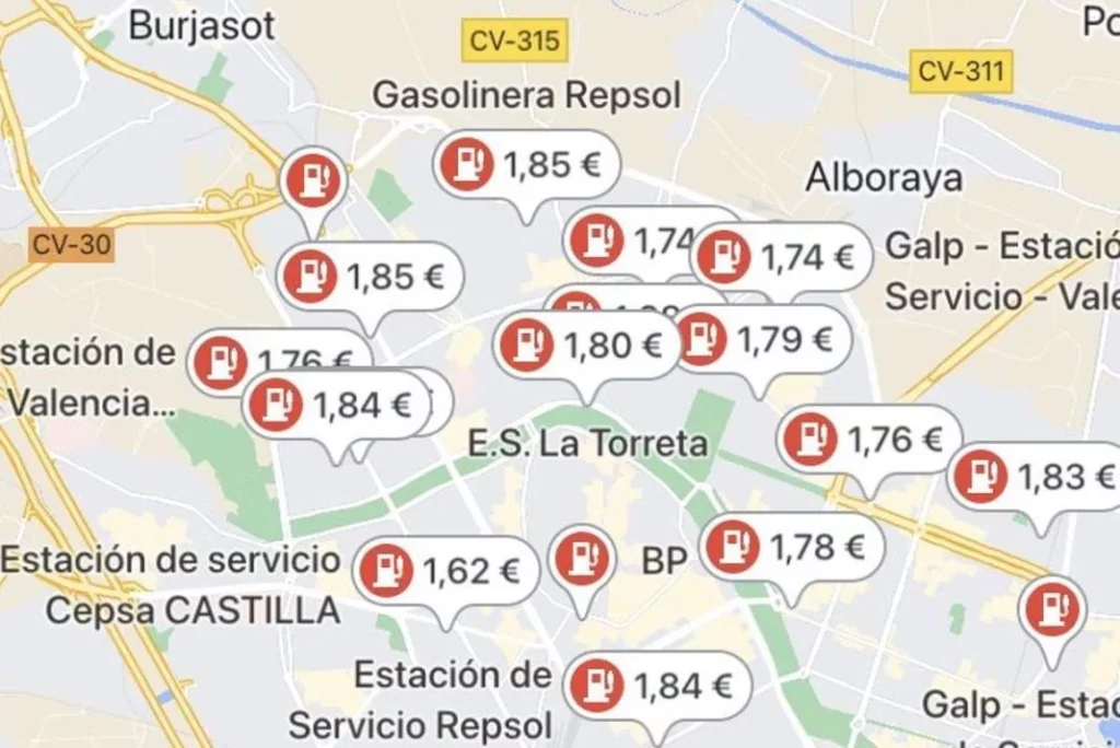 Google Maps precio gasolina Motor16