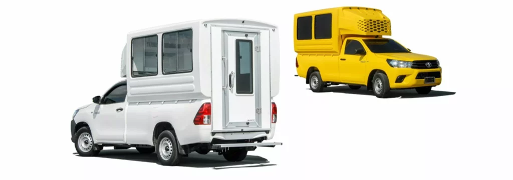El Toyota Hilux se convierte en un minibús con una célula de quita y pon 31 Motor16 toyota hilix pick up pickup eco bus carryboy 11 Motor16