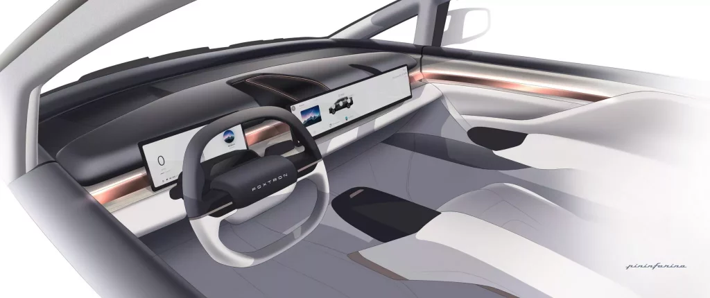 Foxtron, los mismos que fabrican el iPhone, nos sorprenden con este futurista monolovumen 36 Motor16 2024 Foxtron Model D Bocetos 10 Motor16