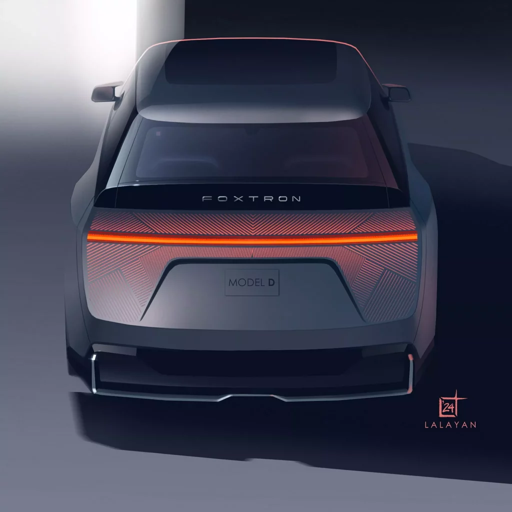Foxtron, los mismos que fabrican el iPhone, nos sorprenden con este futurista monolovumen 32 Motor16 2024 Foxtron Model D Bocetos 3 Motor16