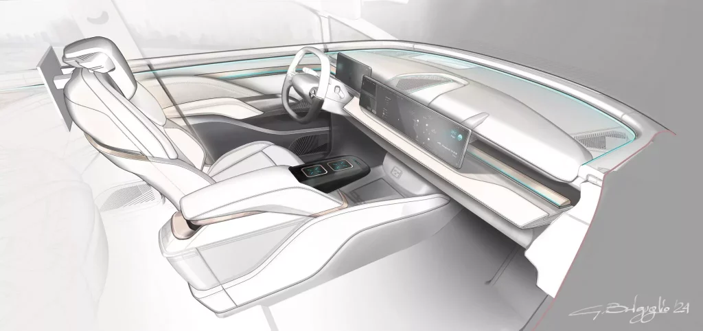 Foxtron, los mismos que fabrican el iPhone, nos sorprenden con este futurista monolovumen 35 Motor16 2024 Foxtron Model D Bocetos 9 Motor16