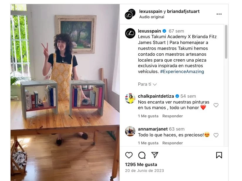 Tres nuevas artistas que unen su nombre al de Lexus 4 Motor16 BRIANDA PROYECTO TAKUMI LEXUS INSTAGRAM Motor16