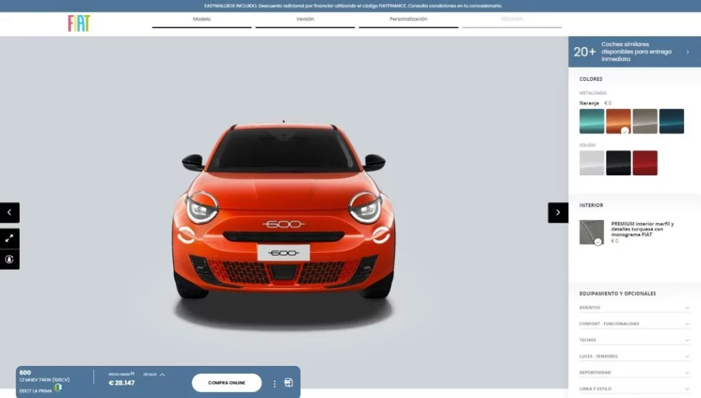 Comprar un Fiat sin moverse del sillón: fácil, rápido y seguro 1 Motor16 Fiat Compra online3 Motor16