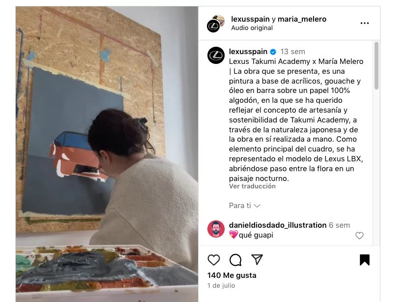 Tres nuevas artistas que unen su nombre al de Lexus 1 Motor16 MARIA MELERO LEXUS Motor16