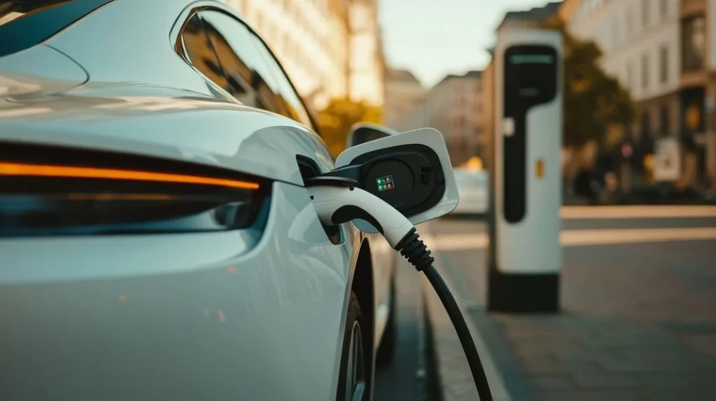 boostersspain A detail of the plug of an electric white car w a55bc319 0065 4722 a0dc 541585983d93 1 Motor16