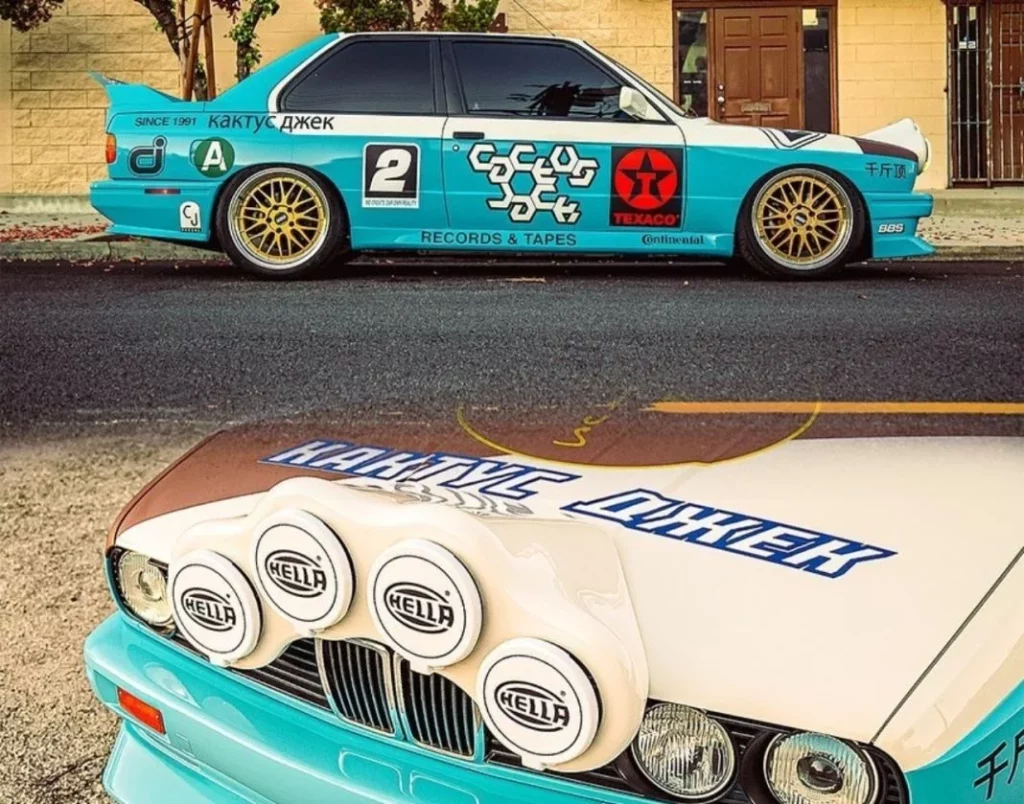 Un BMW M3 con el estilo de Travis Scott