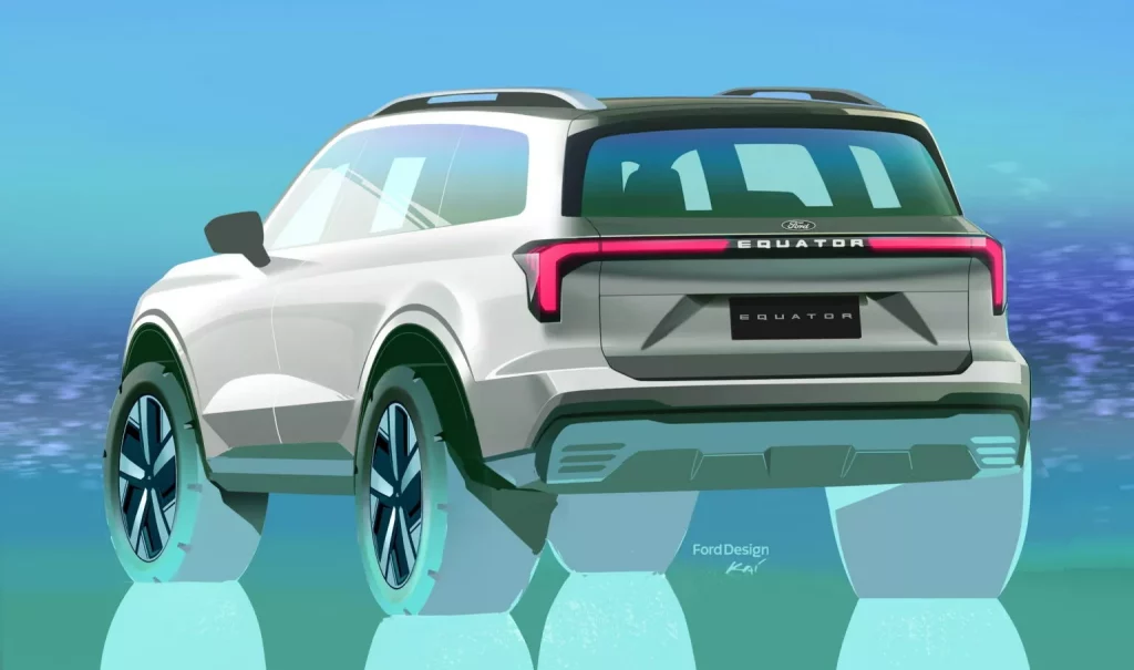 Ford Equator: El Kuga de siete plazas que se vende solo en China 2 Motor16 2024 Ford Equator. Imagen boceto.
