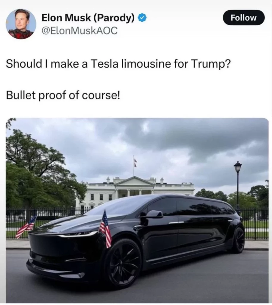 ¿Donald Trump cambiaría The Beast por un coche de Tesla?