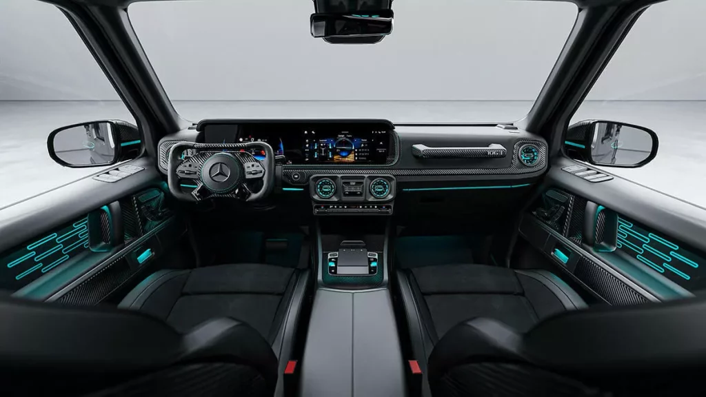 El Mercedes-AMG G 63 más imponente se lo dedican a Lewis Hamilton 4 Motor16 2024 HOF Mercedes-AMG G 63 Hamilton. Imagen interior.