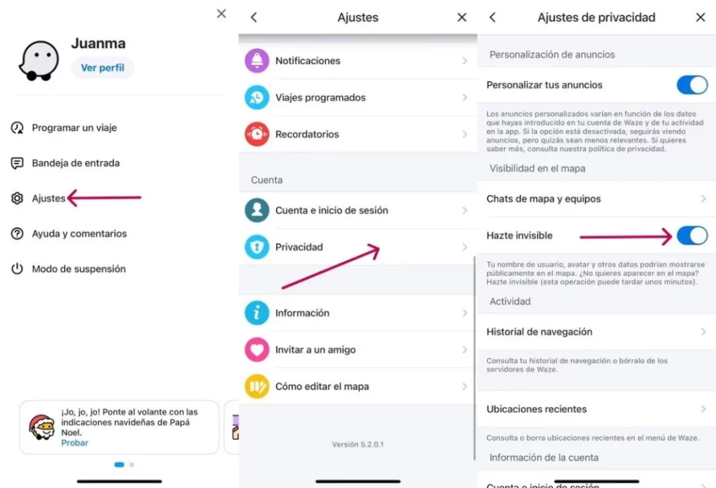 La forma correcta de hacerte invisible cuando utilizas Waze 1 Motor16 ¿Cómo activar el modo invisible en Waze?