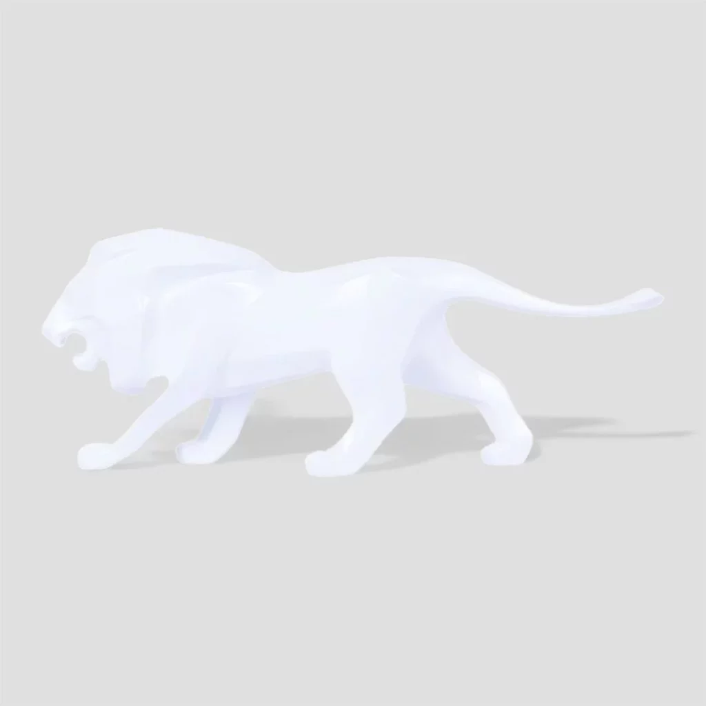 sculpture lion blanc 0 8 Motor16