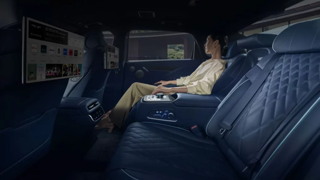 Genesis Electrified G80: Estrena batería para llegar más lejos por un módico precio 4 Motor16 2025 Genesis Electrified G80. Corea. Imagen asientos.