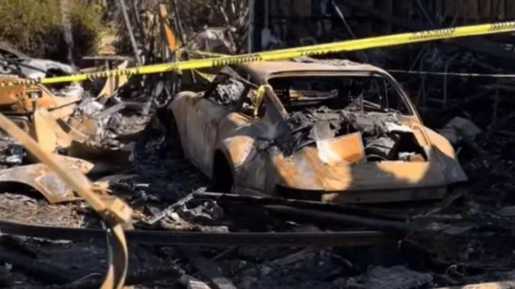 Los daños que sufieron los Porsche por los incendios