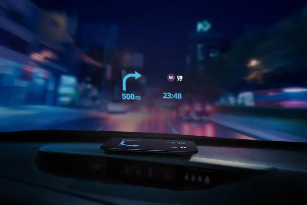 App Sygic GPS Navigation head up display parabrisas Motor16