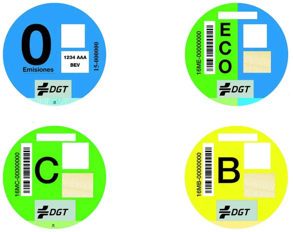 El renting da ejemplo con las etiquetas 1 Motor16 ETIQUETAS DGT Motor16