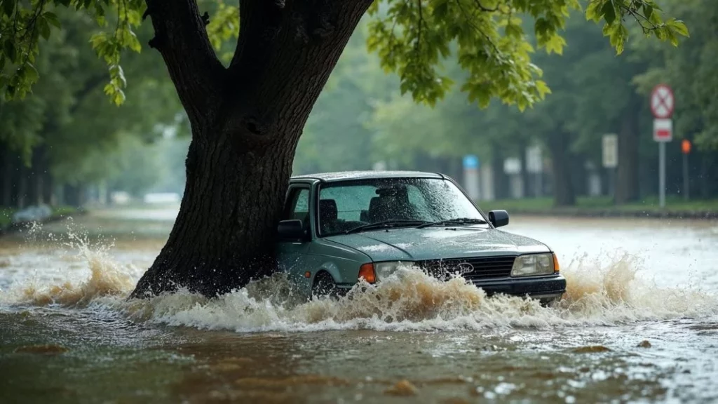 El detalle que florece en nuestras carreteras cuando llueve 1 Motor16 Lluvia y baches: un peligro en la carretera