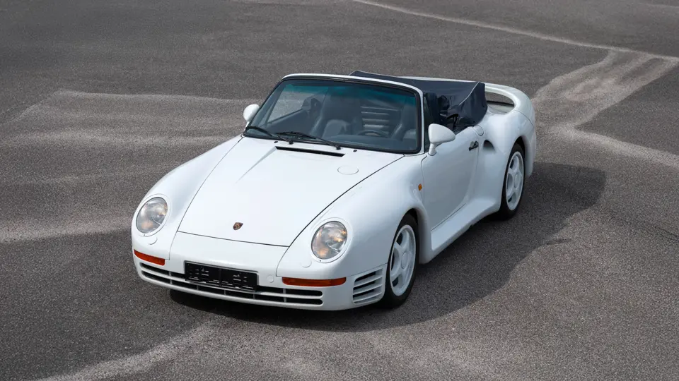 1987 Porsche 959 Speedster. Imagen delantera.