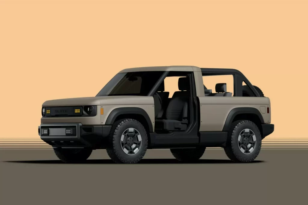 2025 Slate Auto. Pick-Up eléctrico. Imagen estudio.