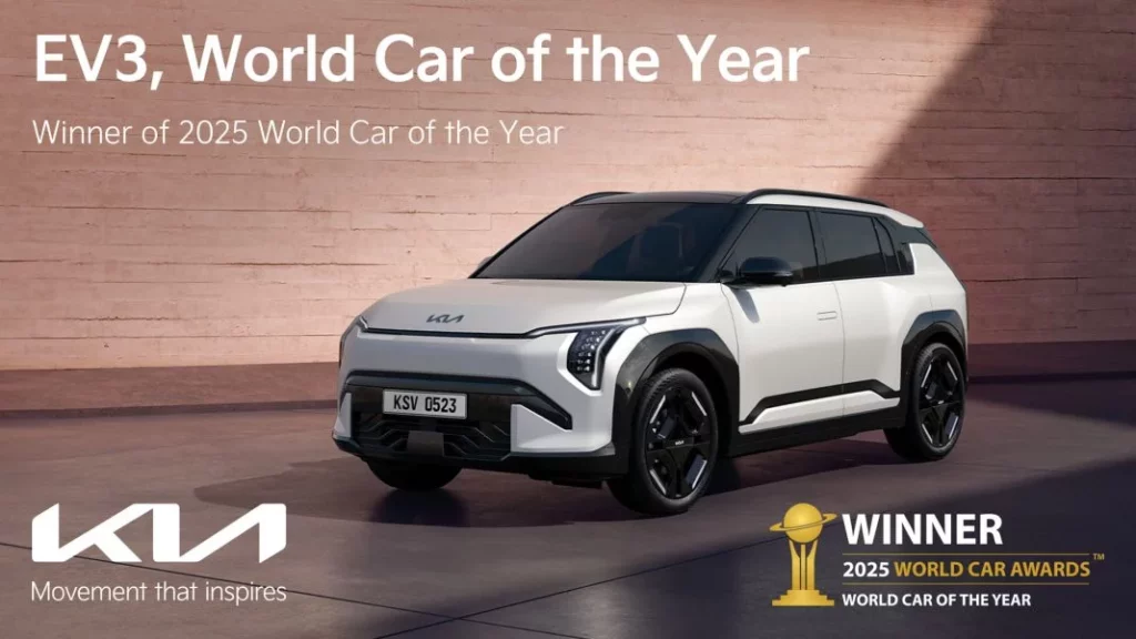 Kia EV3 Wins 2025 World Car of the Year Motor16