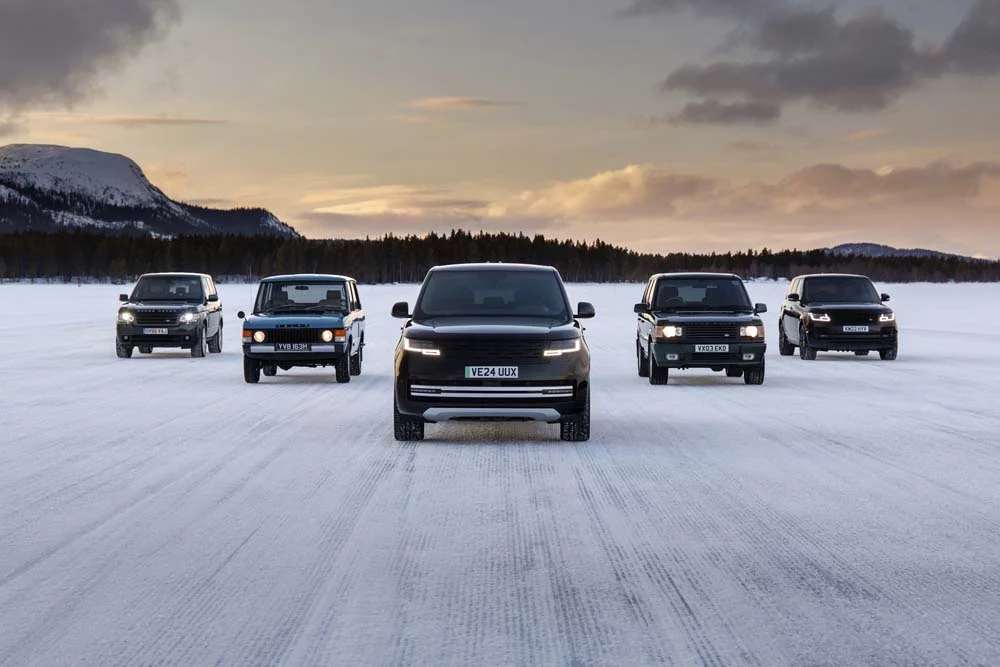 Range Rover eléctrico en el círculo polar ártico