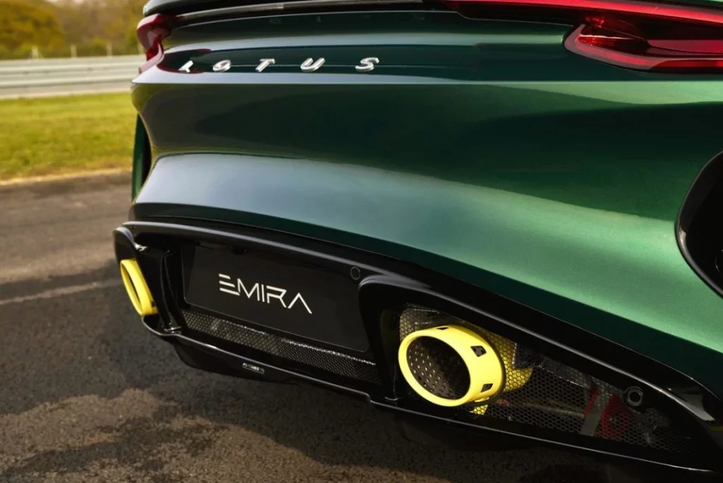 14 Lotus Emira Clark Edition Exterior Hethel Yellow pipes Motor16