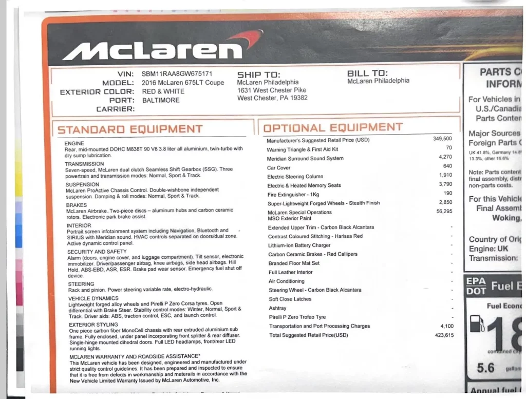 Cuando pintar tu Mclaren 675LT como un paquete de tabaco cuesta una fortuna y no es una buena idea 40 Motor16 2016 McLaren 675LT Marlboro BaT 33 Motor16