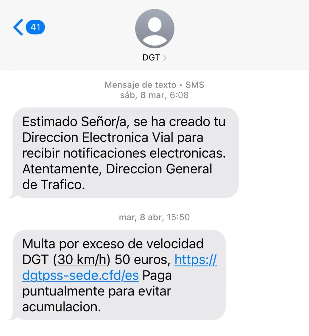 La Guardia Civil alerta a toda España: "Si recibes este aviso de la DGT. Sospecha" 1 Motor16 Mensaje multa Guardia Civil DGT