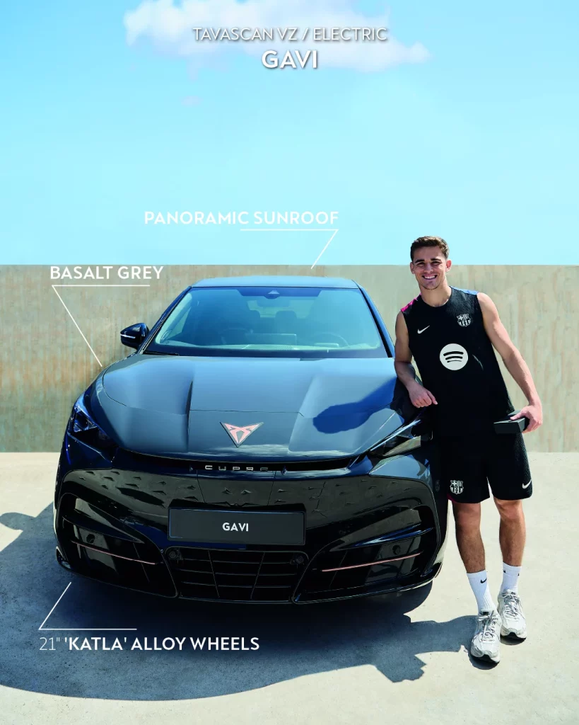 Los coches de Cupra que han elegido los jugadores del FC Barcelona, todos menos uno 8 Motor16 08 Gavi CUPRA x Barca Motor16