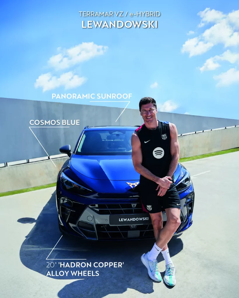 Los coches de Cupra que han elegido los jugadores del FC Barcelona, todos menos uno 9 Motor16 09 Lewandowski CUPRA x Barca Motor16