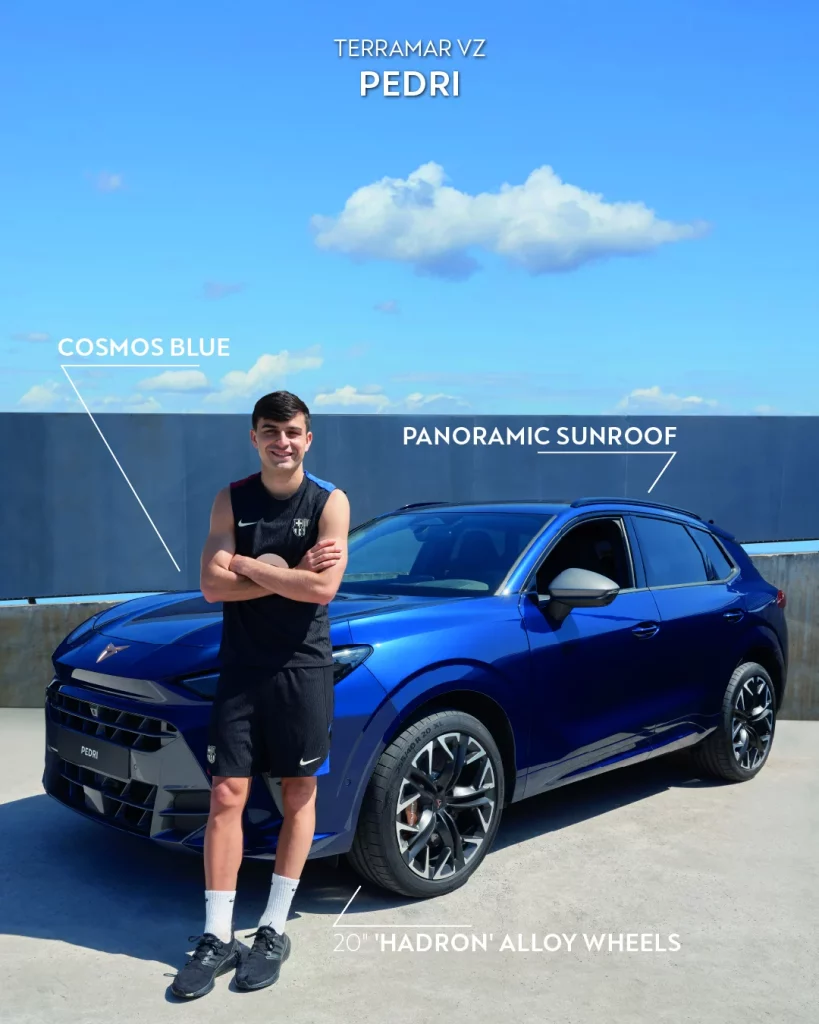 Los coches de Cupra que han elegido los jugadores del FC Barcelona, todos menos uno 11 Motor16 11 Pedri CUPRA x Barca Motor16