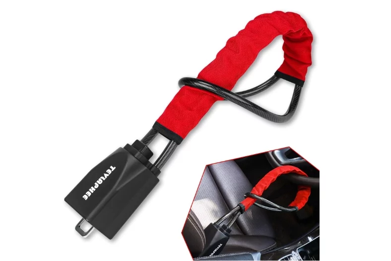Los 10 mejores antirrobos para coche de 2025 2 Motor16 2. Tevlaphee Barra Antirrobo Rojo Motor16