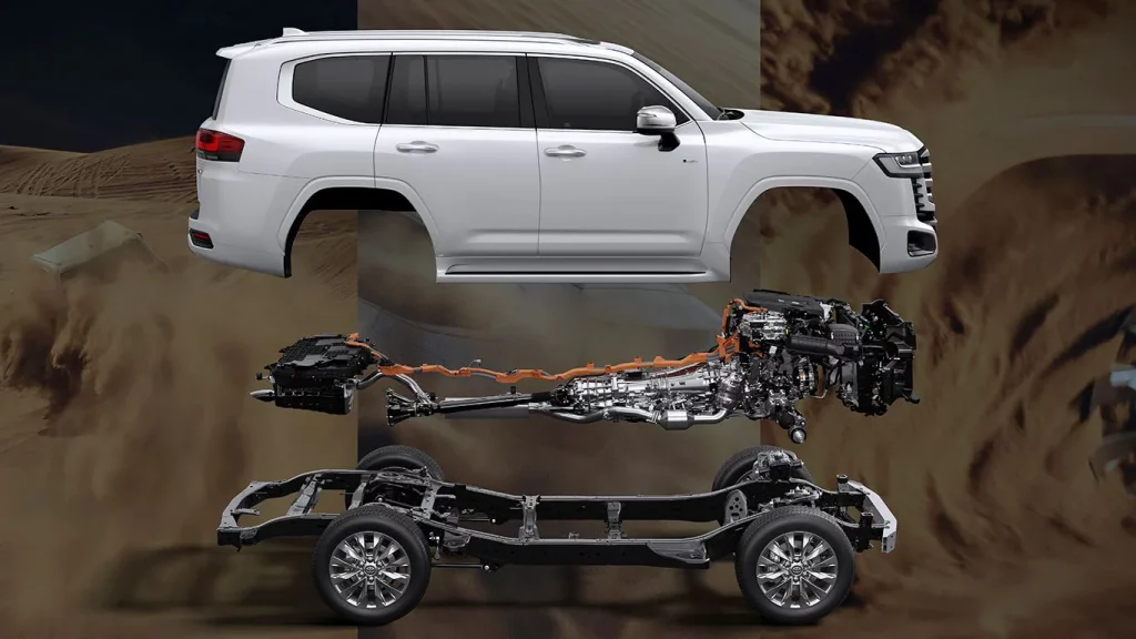 El Toyota Land Cruiser se pone las pilas para ser más potente y eficiente 1 Motor16 2025 Toyota Land Cruiser Hybrid. Imagen radiografía.