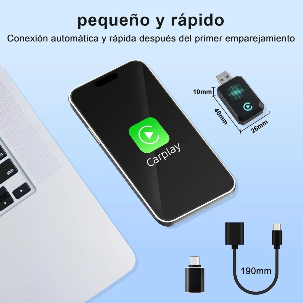 Este cupón necesitas para conseguir un adaptador Apple CarPlay sin cables y para tu coche por solo 17,49 euros: van a volar 1 Motor16 carplay adaptador