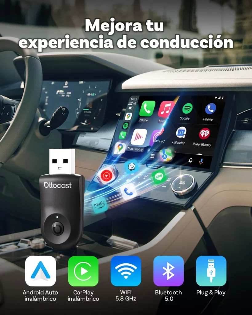 Android Auto y Apple CarPlay con cables son cosa del pasado: este adaptador 'low cost' da la campanada por tiempo limitado 2 Motor16 Android Auto adaptador