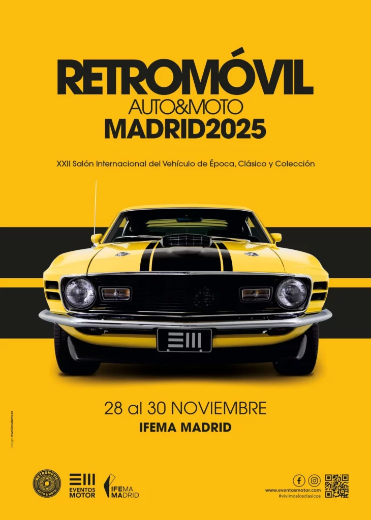 Más de 100 coches clásicos a subasta en Retromóvil 3 Motor16 cartel Retromovil Mad25 210x297 3mm HiRes scaled 1 Motor16