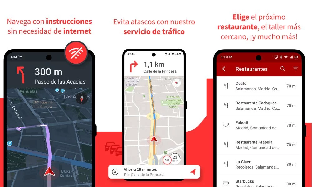 NDrive app Google Maps Waze