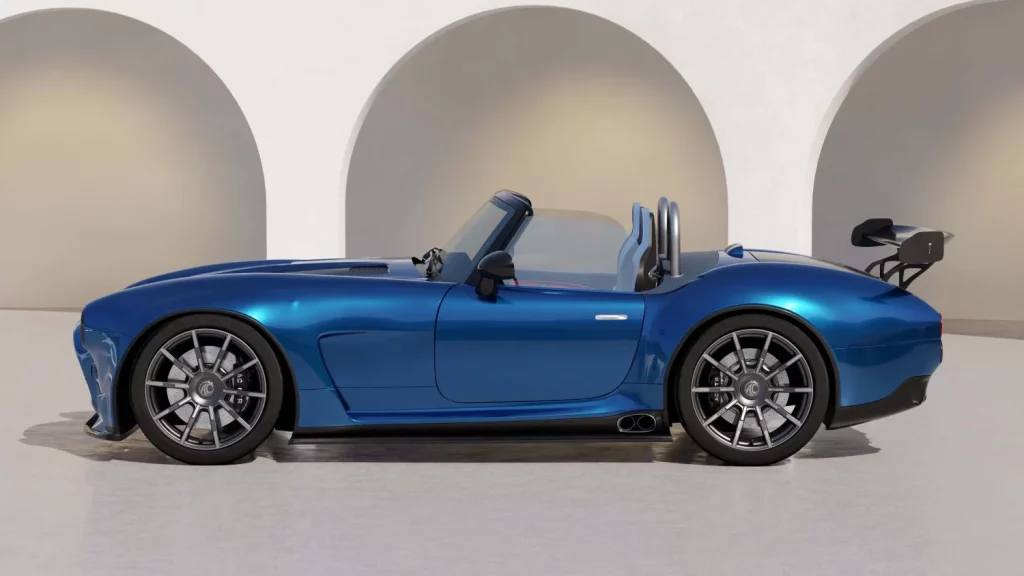 2025 AC Cars. AC Cobra GT Roadster SuperSport. Imagen lateral.