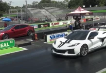 Corvette ZR1 y Model S Plaid se enfrentan en esta carrera con 1.079 CV muy ruidosos