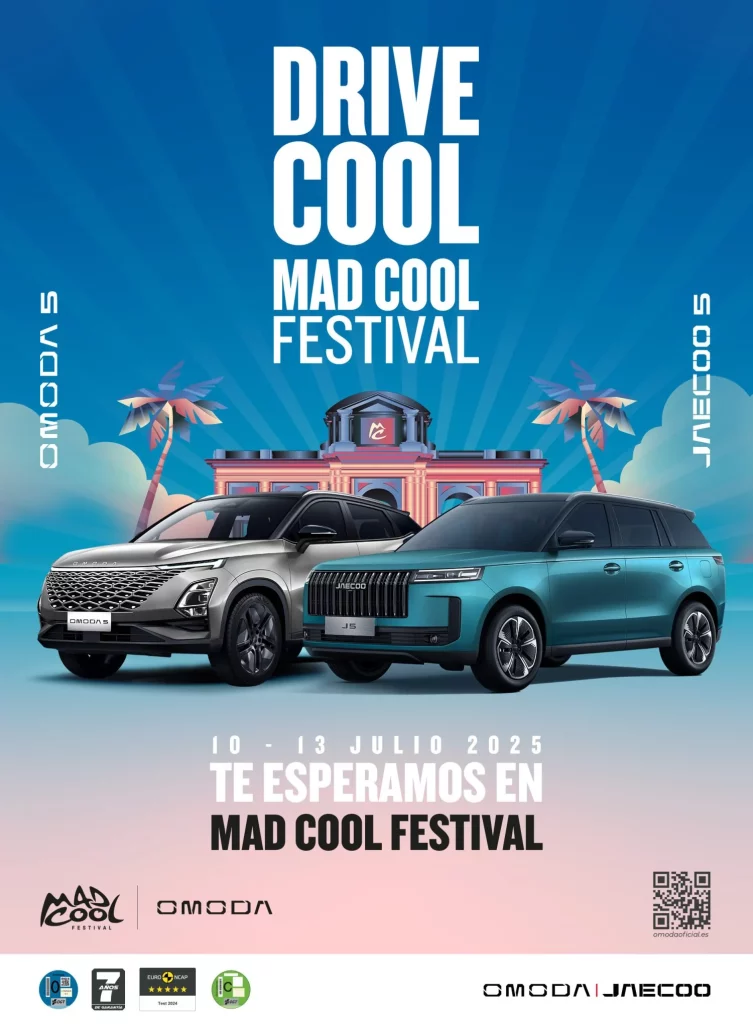 La marca de coches que pondrá la fiesta en el Mad Cool Festival 1 Motor16 2025 Mad Cool Festival. Omoda & Jaecoo. Imagen cartel.