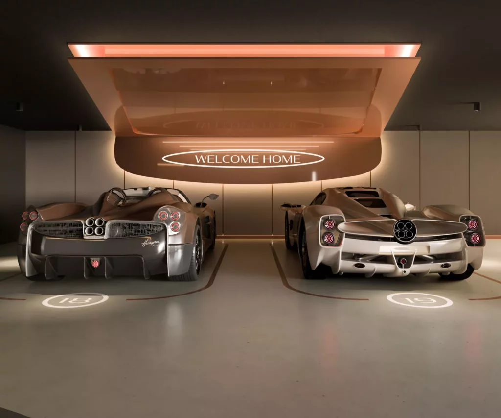 2025 Pagani Residences. Garaje. Imagen.