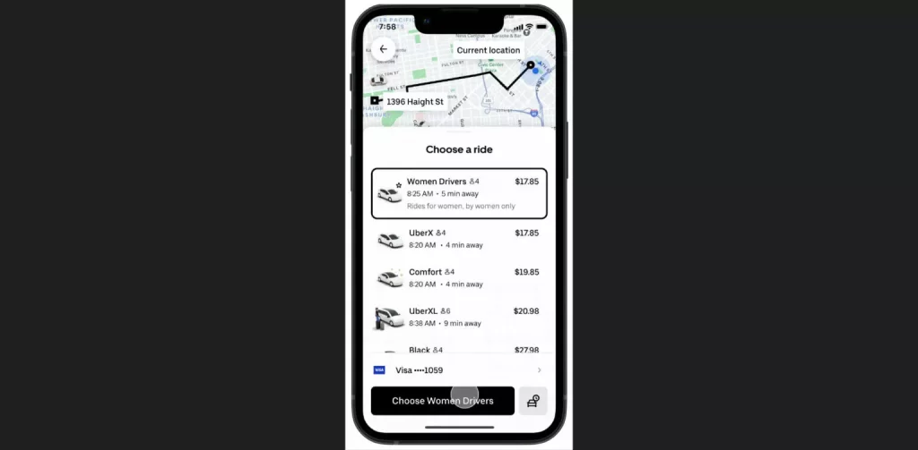 2025 Uber programa mujeres. Imagen pantallazo.